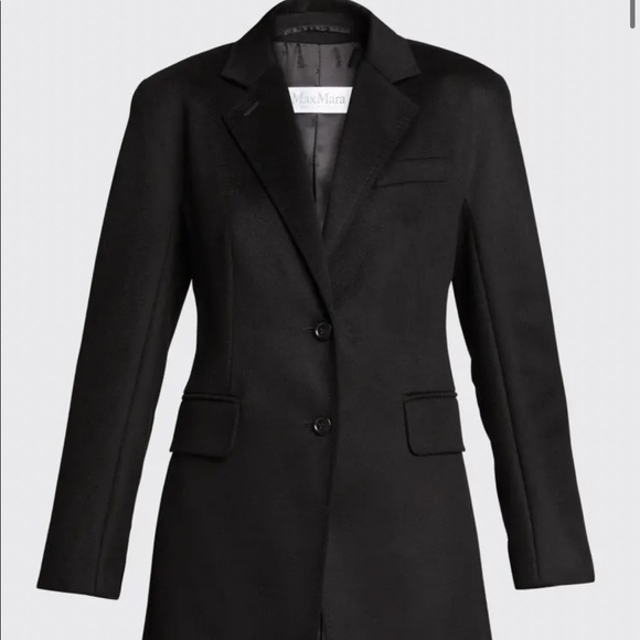 MaxMara velvet patch wool blazer Sz 2 black - Picture 2 of 14